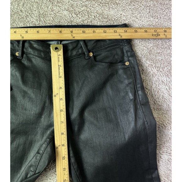 Roberto Cavalli Women's Size 42 Skinny Fit Coated Jeans Pants Mid Rise Black New - Picture 6 of 16